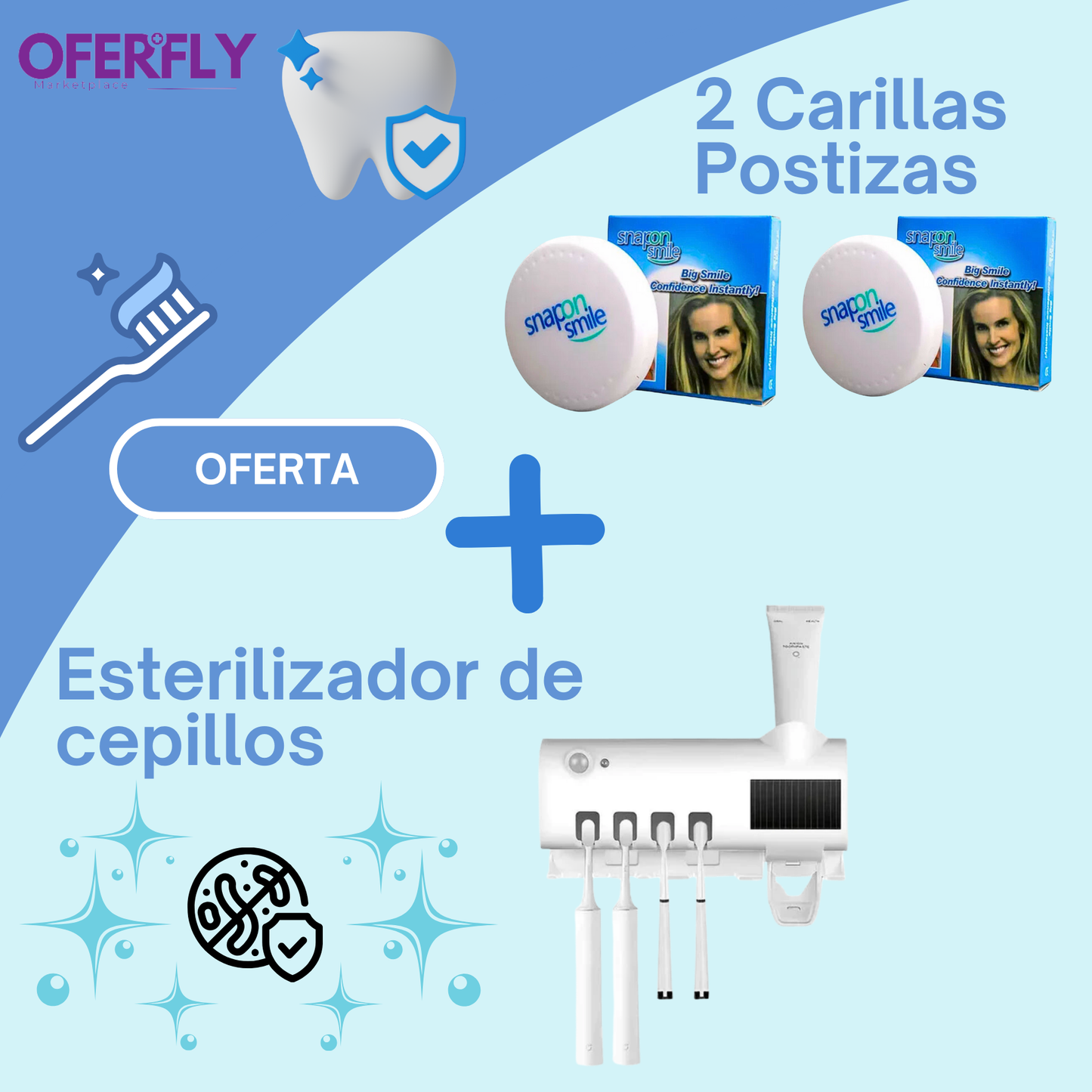 2 Carillas + Esterilizador De Cepillos
