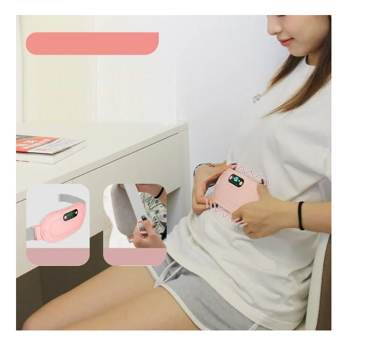Cinturón con Calor y Masaje para Cólicos Menstruales