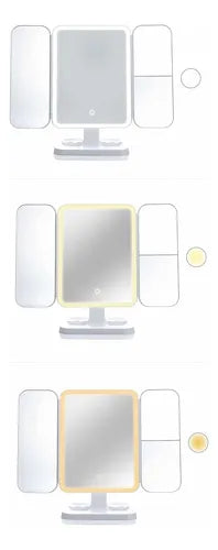 Espejo Tocador Maquillaje Aumento Led